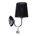 LAMPA ŚCIENNA KINKIET CANDELLUX SORENTO 21-38036 E14 CHROM ABAŻUR CZARNY