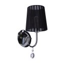 LAMPA ŚCIENNA KINKIET CANDELLUX SORENTO 21-38036 E14 CHROM ABAŻUR CZARNY