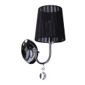 LAMPA ŚCIENNA KINKIET CANDELLUX SORENTO 21-38036 E14 CHROM ABAŻUR CZARNY