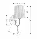 LAMPA ŚCIENNA KINKIET CANDELLUX SORENTO 21-38036 E14 CHROM ABAŻUR CZARNY