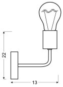 LAMPA ŚCIENNA KINKIET CANDELLUX SPILL 21-56528 E27 CZARNY