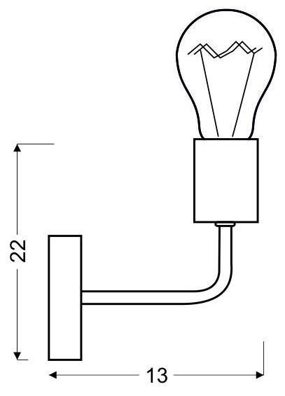 LAMPA ŚCIENNA KINKIET CANDELLUX SPILL 21-56528 E27 CZARNY