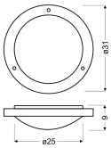 LAMPA SUFITOWA CANDELLUX AQUILA 13-89345 PLAFON E27 PATYNA IP44