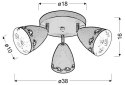 LAMPA SUFITOWA CANDELLUX COTY 98-67135 PLAFON E14 BIAŁY MAT