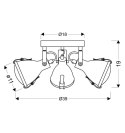 LAMPA SUFITOWA CANDELLUX CRODO 98-71132 PLAFON E14 SZARY