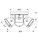 LAMPA SUFITOWA CANDELLUX FRODO 98-71095 PLAFON GU10 RDZAWY