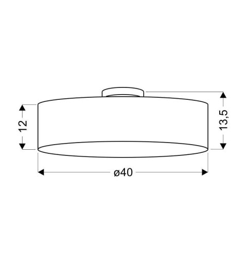 LAMPA SUFITOWA CANDELLUX KIOTO 31-64684 E27 JASNO SZARY