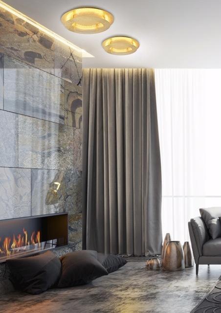 LAMPA SUFITOWA CANDELLUX MERLE 98-66190 PLAFON 24W LED 3000K ZŁOTY