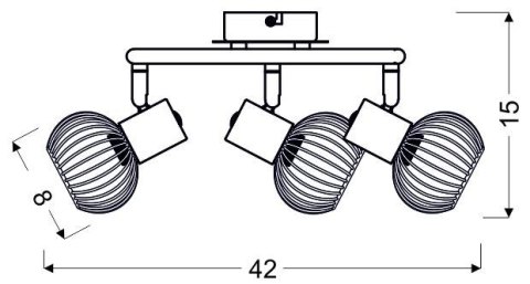 LAMPA SUFITOWA CANDELLUX OSLO 98-61867 SPIRALA E14 CZARNY/CHROM