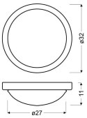 LAMPA SUFITOWA CANDELLUX RODA 13-96923 PLAFON E27 CHROM IP44