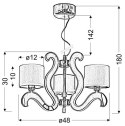 LAMPA SUFITOWA WISZĄCA CANDELLUX AMBROSIA 33-33888 E14 + LED MIEDZIANY