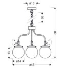 LAMPA SUFITOWA WISZĄCA CANDELLUX BALLET 33-70869 E27 PATYNOWY