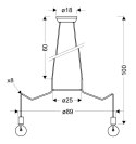 LAMPA SUFITOWA WISZĄCA CANDELLUX BASSO 38-71040 E27 BIAŁY MATOWY