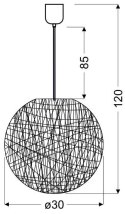 LAMPA SUFITOWA WISZĄCA CANDELLUX CARUBA 31-26944 E27 BIAŁY