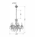 LAMPA SUFITOWA WISZĄCA CANDELLUX MARIA 35-94646 E14 ZŁOTY