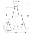 LAMPA SUFITOWA WISZĄCA CANDELLUX MORE 33-71156 E27 CZARNY MATOWY