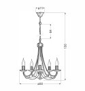 LAMPA SUFITOWA WISZĄCA CANDELLUX MUZA 35-69170 E14 PATYNA