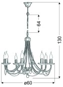 LAMPA SUFITOWA WISZĄCA CANDELLUX MUZA