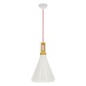 LAMPA SUFITOWA WISZĄCA CANDELLUX ROBINSON 31-37695 E27 BIAŁY / WNĘTRZE ŻÓŁTE