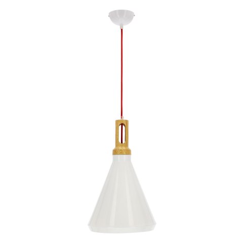 LAMPA SUFITOWA WISZĄCA CANDELLUX ROBINSON 31-37695 E27 BIAŁY / WNĘTRZE ŻÓŁTE