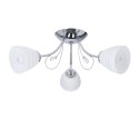 LAMPA SUFITOWA WISZĄCA CANDELLUX SIMPLI 33-63847 E27 CHROM Z KRYSZTAŁKIEM + KLOSZ Z PASKIEM