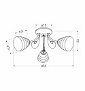 LAMPA SUFITOWA WISZĄCA CANDELLUX SIMPLI 33-63847 E27 CHROM Z KRYSZTAŁKIEM + KLOSZ Z PASKIEM