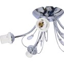 LAMPA SUFITOWA WISZĄCA CANDELLUX SIMPLI 35-63854 E27 CHROM Z KRYSZTAŁKIEM + KLOSZ Z PASKIEM