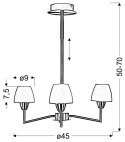 LAMPA SUFITOWA WISZĄCA CANDELLUX TOGO 33-10639 G9 NIKIEL MAT PROMOCJA