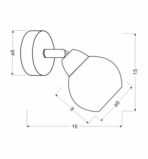 Lampa ścienna kinkiet 1X10W E14 chrom FORT 91-62802