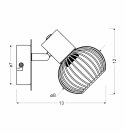 Lampa ścienna1X40W E14 czarny/chrom OSLO 91-61836