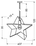 Lampa sufitowa wisząca 1X60W E27 GWIAZDKA 31-64080