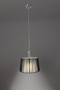 Lampa wisząca chromowa czarny abażur nitkowy Gillenia Candellux 31-21437