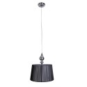 Lampa wisząca chromowa czarny abażur nitkowy Gillenia Candellux 31-21437