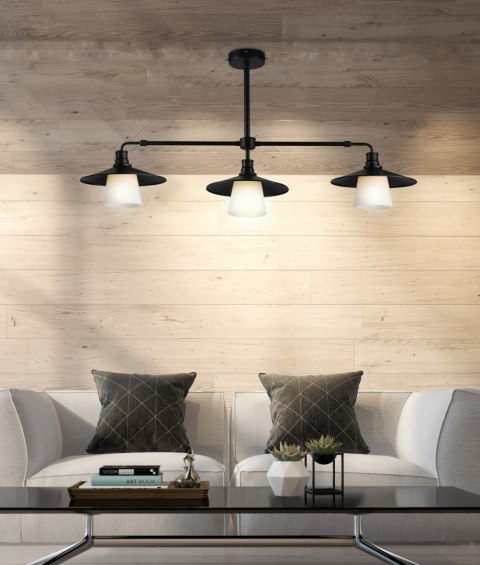 Lampa wisząca sufitowa czarna matowa 3x60W Loft Candellux 33-43115