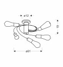 Filetta lampa sufitowa czarny 5x40W E27