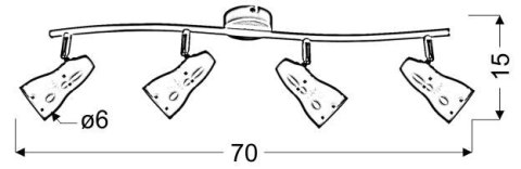 Fiord listwa 4x40W E14 biały