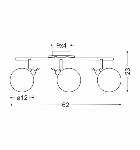 GHOST LAMPA SUFITOWA SATYNOWY 3X40W G9 KLOSZ BIAŁY