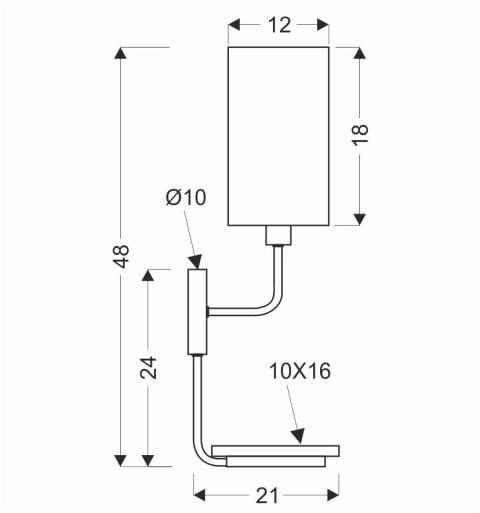 Keto kinkiet czarny 1x40w e14 Abażur z włącznikiem