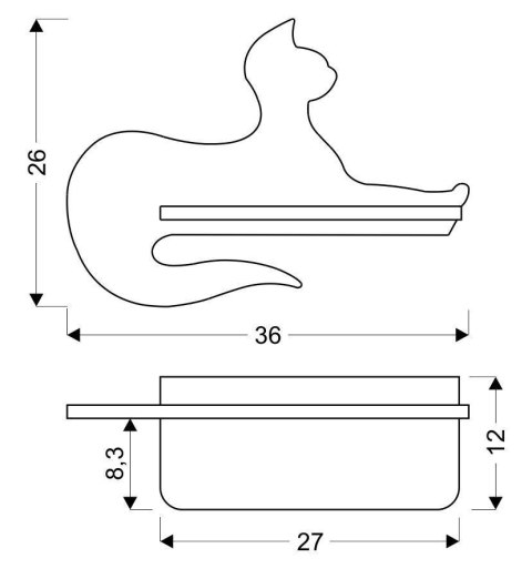 Kinkiet LED 5W dla dziecka czarny kot siedzący Cat Candellux 21-75642