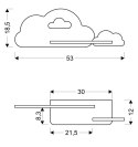 Kinkiet LED 5W dla dziecka niebieska chmurka z półką Cloud Candellux 21-75710