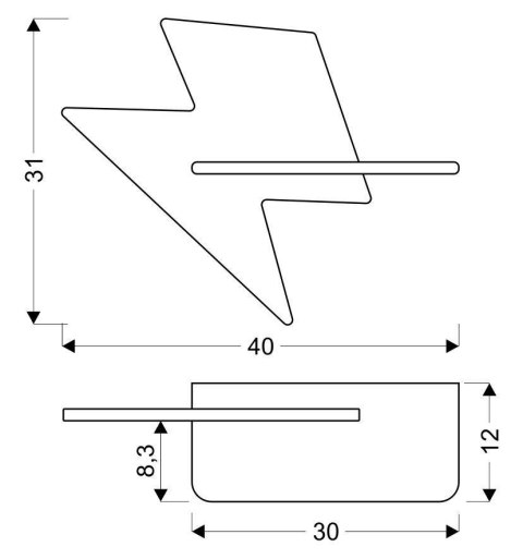 Kinkiet LED 5W dla dziecka żółta błyskawica Lightning Candellux 21-75604