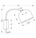 Kinkiet czarny lampa ścienna 40W E27 regulowany Rupi Candellux 21-76687