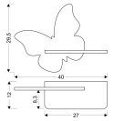 Kinkiet półeczka miętowa 5W LED 4000K Butterfly 21-84880