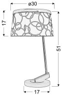 LAMPA STOŁOWA CANDELLUX IMPRESJA 41-45310 E27 CZARNA CHROM