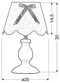 LAMPA STOŁOWA CANDELLUX WHILMA 41-64127 E14 SZARY