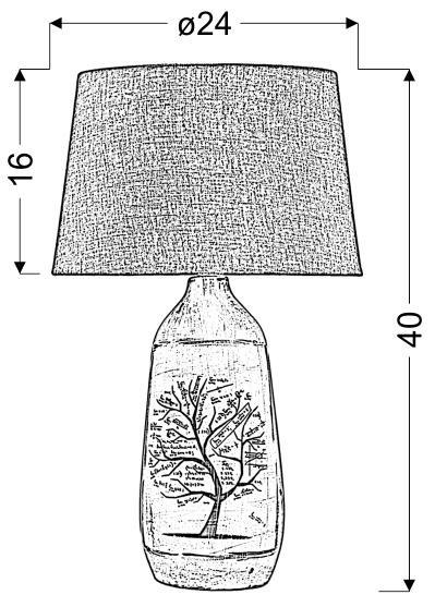 LAMPA STOŁOWA GABINETOWA CANDELLUX WALIA 41-39187 E27