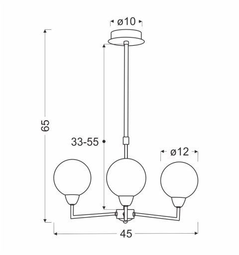 LOGOS LAMPA WISZĄCA SATYNOWY 3X25W G9 KLOSZ BIAŁY