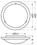 Lampa Sufitowa Candellux 1030 13-32266 Plafon Drewno Standard E27 Dąb