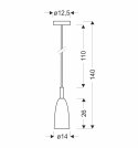 Lampa Wisząca Modena LEDEA 50133067 LED 5W Metal, szkło Złoty