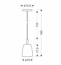 Lampa Wisząca Modena LEDEA 50133069 LED 5W Metal, szkło Złoty